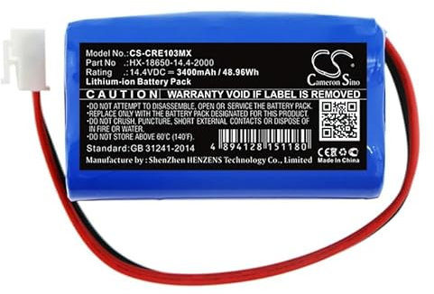 3400mAh Battery For Carewell ECG-1103 ECG-1103B ECG-1103G ECG-1103L ECG-1106 HX-18650-14.4-2000