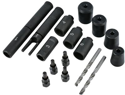 Laser 8912 Locking Wheel Nut Removal Kit - Lug Driller