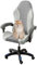 Gaming Chair Cover, Cat Scratch Proof Soft Gaming Chair Slipcovers Arms Attached Washable for Office Computer Gaming Chair(Gray)