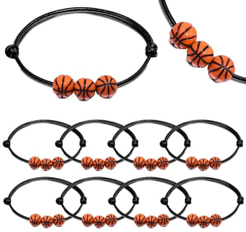 AFCJLTO Lot de 10 bracelets à claquer en forme de ballons de basket pour les garçons,Le cadeau parfait pour un anniversaire ou pour offrir comme petit cadeau