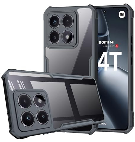 Heioloo Custodia per xiaomi 14T Cover Protettiva Transparent Case Rigida per PC Resistente ai Graffi Antiurto Custodia per xiaomi 14T Protection