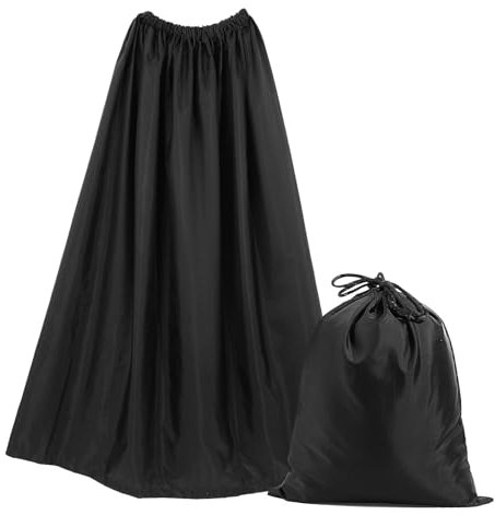 Portable Changing Room Privacy Tent for Outdoor Swimming, Camping, Beach Dressing Cover, Black Satin Fabric, 1.2m Length, Foldable and Lightweight