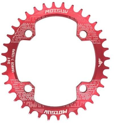 Platos Para Bicicletas Plato de bicicleta de montaña ovalado 104BCD, ancho estrecho, for bicicleta de montaña, 32T, 34T, 36T, 38T, bielas, piezas de placa de un solo diente, 104 BCD Plato Ovalado 32 M