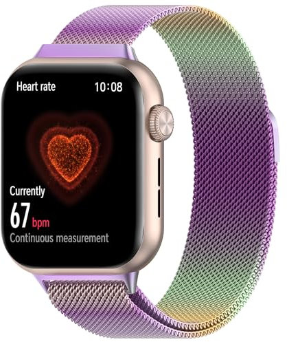 Bracelets compatibles avec Honor Watch 5, bracelet de rechange en maille d'acier inoxydable pour montre intelligente Honor Watch 5, taille unique, Acier inoxydable, 0