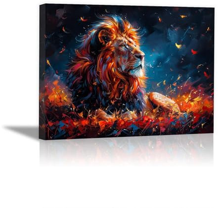 WIKEO Gelb Banksy Leinwand Streetart Graffiti, Bunte Tierposter Schlafzimmer Bilder,Wand Deko,Wohnzimmer Modern Wanddeko Bilderwand Geschenk-80x120cm Gerahmt
