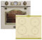 Kaiser Backofen-Set EH 6355 ElfEm+KCT 6195 IElfEm, Retro Einbau Backofen, 8 Funktionen+ Einbau Induktions Kochfeld 60 cm