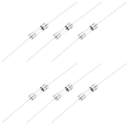 QUARKZMAN 15A Glassicherung 5x20mm, 6 Stück Schnellschlag Auslösecharakteristik 250V Sicherung mit Draht für Leiterplatten Elektronische Geräte Haushaltsgeräte
