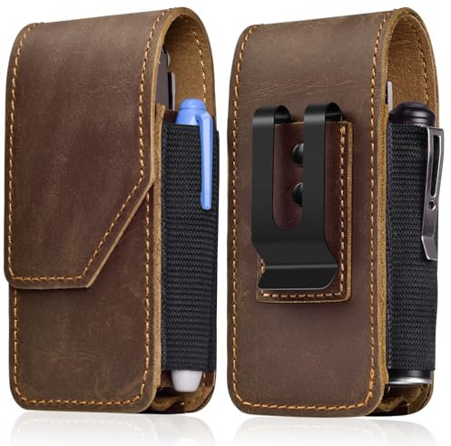 SOGCASE Ersatz-Multitool-Hülle aus echtem Leder für Leatherman – Premium EDC Gürtel-Organizer Tasche mit Magnetverschluss für Klappwerkzeuge, Dunkelbraun