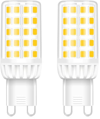FYHART G9 LED-Glühbirnen Lampe, 4.5W G9 Bi-Pin Basis LED-Glühbirnen530LM AC 220V-240V, nicht dimmbar, Energiesparglühbirne Äquivalent zu 40W Halogenglühbirne, Warmes Weiß, 2 Packung [Energieklasse E]