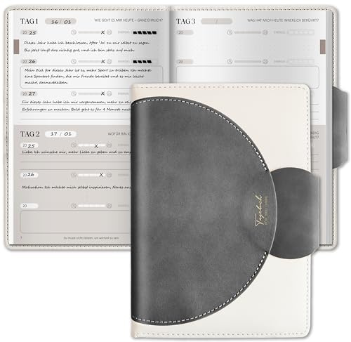 BIROYAL Dankbarkeitstagebuch Erwachsene 6 Mins, One Line a Day, Achtsamkeitstagebuch, 5 Minuten Tagebuch für Erwachsene, 3 Jahres Tagebuch, Gratitude Journal mit 366 Fragen, 5 Minute Journal