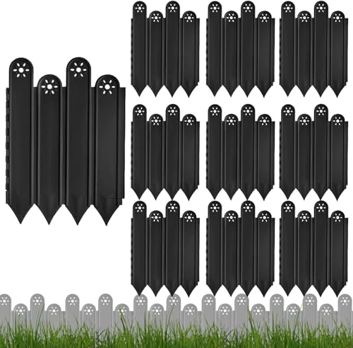Begrenzung für Garten, ohne Vergraben, dekorative Barriere für Beet, Rasen, Auffahrt, Terrasse, Garten und Pflasterstein