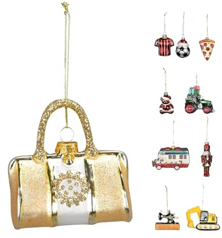 NETPROSHOP Weihnachtsbaumanhänger Weihnachtsdeko Weihnachtsschmuck 1 Stück Höhe 8-10 cm, Farbe:Handtasche