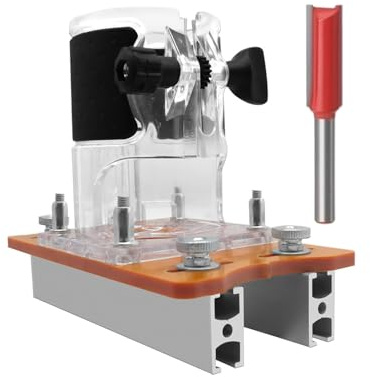 Fraiseuse Défonceuse Bois Outil De Rainurage 2 En 1 Ajustable Multifonction | Base pour Coupe-Bois pour Bricolage, Réparation, Travail du Bois, Loisir, Menuiserie et