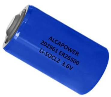 Pila Li-SOCL2 C ER26500 3,6V 9000mAh 9Ah, mezza torcia, alta capacità, non ricaricabile, dimensioni 26 × 50 mm, per sensori, allarmi, smart home, liSOCL2, batteria, litio cloruro di tionile