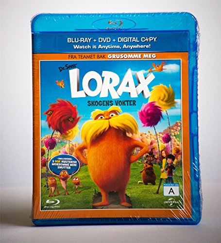Dr. Seuss The Lorax Blu-Ray + Dvd + Digital Copy Animation/Family Film New Sealed Region B/2
