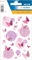 HERMA 15227 Aufkleber Schmetterlinge Rosa Pink klein, 26 Stück, Schmetterling Sticker mit Blumen und Silberprägung, Butterfly Etiketten für Fotoalbum Tagebuch Poesiealbum Scrapbooking Deko Briefe DIY