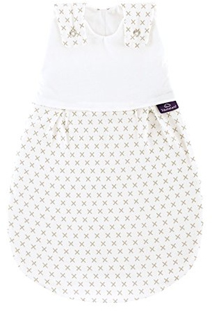 Träumeland S0101603 Außenschlafsack LIEBMICH Kreuzchen braun, Größe 56/62, mehrfarbig