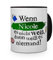 printplanet Tasse mit Namen Nicole - Layout: Wenn Nicole es Nicht weiß, dann weiß es niemand - Namenstasse, Kaffeebecher, Mug, Becher, Kaffee-Tasse - Farbe Schwarz