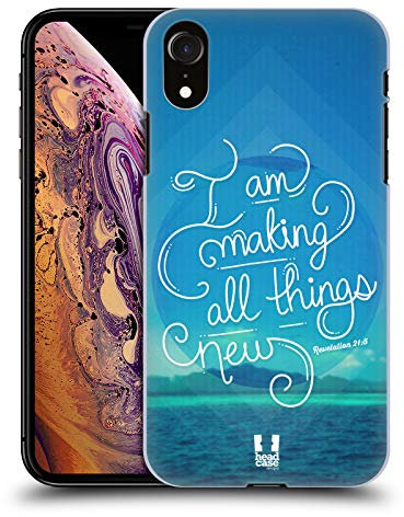 Head Case Designs Neu Christliche Typografie Serie 3 Harte Rueckseiten Handyhülle Hülle Huelle kompatibel mit Apple iPhone XR