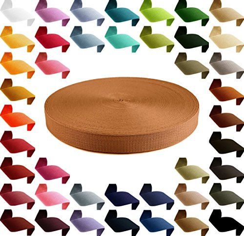 Gurtband 12m PP Polypropylen 40mm Gurt, 1,3mm stark, Tragband Taschengurt 47 Farben