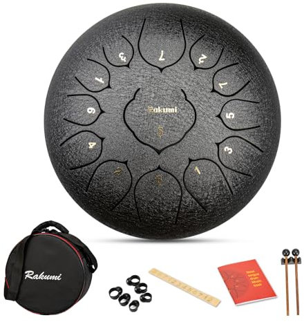 Schlagzeugtrommel / Schlagzeug für Lotussions-Instrument / Lotus-Trommel mit Trommelschläger-Tragetasche, 30,48 cm 12''-13note schwarz