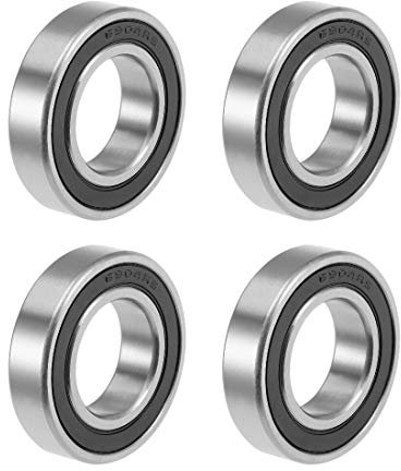 sourcing map 4Stk Rillenkugellager 6904-2RS Z2 Doppelt Versiegelt Kohlenstoffstahl 20mm X 37mm X 9mm