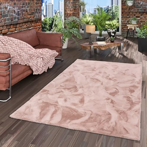 Pergamon Plush - Tapis de Luxe en Fourrure synthétique Super Doux - Vieux Rose - 7 Tailles