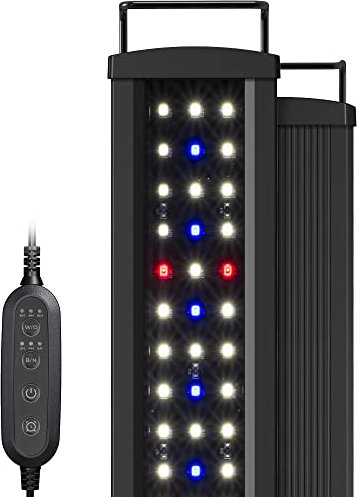 NICREW SlimLED Aquarium Plants Light, Fish Tank Light with Wired Timer and Extendable Brackets, 75-95 cm