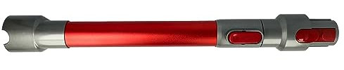 vhbw Tube d'aspirateur compatible avec Dyson V15 Detect, SV10, V11 Outsize, V11 aspirateur - 44,5-66,5 cm, rouge, aluminium/plastique
