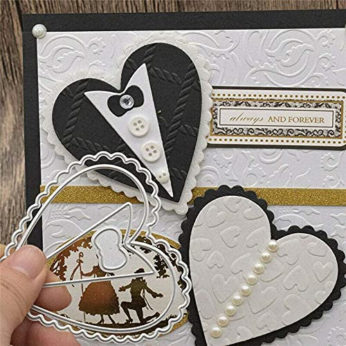 YunTrip Stanzformen für Kartenherstellung, Herzform, Fliege, Metall, Stanzformen für Bastelarbeiten, Scrapbooking, Alben, Prägung, Foto, Basteln, Papier, Karten, dekorative Bastelarbeiten
