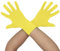 Aniler Unisex-Handschuhe mit Handgelenklänge, dehnbar, gelb, Einheitsgröße