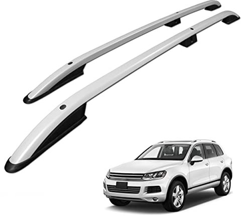 CHROMEMASTER | Dachreling Dachträger | Kompatibel mit VW Touareg 2003-2009; Zur Befestigung der Dachgepäckträger, Dachboxen oder Dachfahrradträger | Robuste Konstruktion aus Aluminium