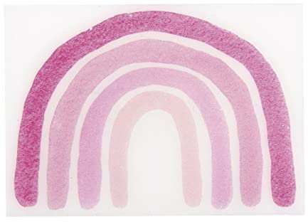 Rayher Wachsmotiv Regenbogen, pastellrosa, 7 x 5 cm, 1 Stück, zum Kerzen verzieren, Verzierwachs für z.B. Taufkerze, 31636256, Rosatöne