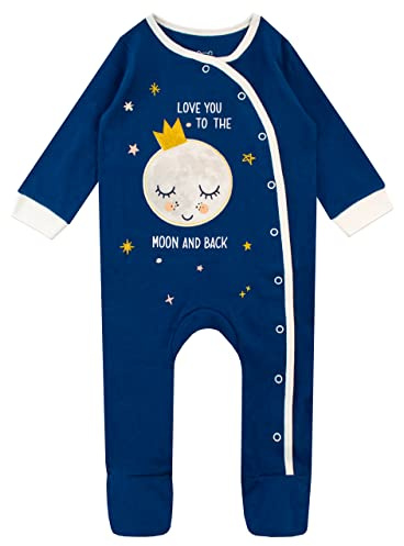 Harry Bear Baby Girl Sleepsuit Moon Blue 3-6 Months