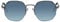 Cheapass Sonnenbrille Günstige Sonnenbrille achteckige Sonnenbrille mit silbernem Metallrahmen und halbrandlosen blauen Gläsern mit Farbverlauf UV400-geschützt Herren Damen