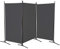 Tubiaz Paravent 260 x 180 cm Raumteiler Groß Garten Stellwand Trennwand Balkon Sichtschutz, 3 Teilig, Paravent für Büros, Balkon - Anthrazit