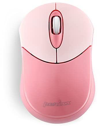 Perixx PERIMICE-802PK kabellose Bluetooth-Maus, tragbares Design, kompatibel mit Windows, iOS und Android-PC, Laptop, Tablet und Smartphone, Rosa