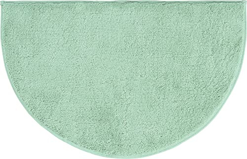 Erwin Müller Duschvorlage, Duschmatte Uni ULM Jade Größe 50x80 cm - Baumwolle, kuschelig, rutschhemmend, für Fußbodenheizung geeignet