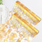 Tischläufer,2 Rollen Tischband mit Beschicht,28cm×10m Pailletten Tischläufer Gold Tischband,Glänzend Tüllband Polyester,Dekoratives Tischband,Edle Tischdeko für Deko Hochzeit Party Geburtstag(Gold)