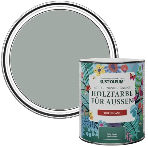 Rust-Oleum Grey Mould-Resistant Garden Paint In Gloss Finish - Pitch Grey 750ml