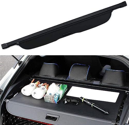 ESUKAR Auto Laderaumabdeckung Kofferraum Schutz Abdeckung Cargo Cover für Nissan X-Trail Rogue 2014-2019, Auto Ausziehbar Kofferraumabdeckung Schutz Rollo Privatsphäre Sicherheit Abdeckung,Black1