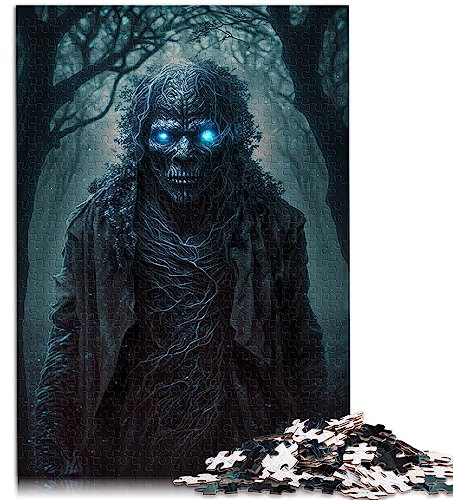 Puzzle Horror Art 1000-teiliges Holzpuzzle für Erwachsene und Kinder ab 12 Jahren, Lernspiel, Herausforderungsspielzeug, Größe: 50x75 cm