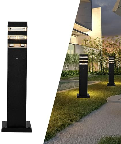Mengjay Lampadaire Exterieur pour Jardin et Chemin, Luminaire Extérieur E27 Lampe de jardin,IP23 Etanche Eclairage Exterieur,IP23 Etanche Lampe sur pied Poteau Exterieur (A)