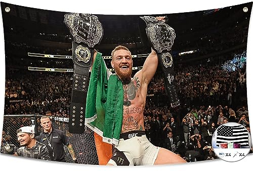 Probsin Conor Boxing McGregor Flagge, 90 x 152 cm, Motivationsflagge, Banner, Partyzubehör, Hofschilder, Heimdekoration, hängendes Poster für Collegezimmer, Männerhöhle, Willkommensfotohintergrund mit