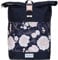 Elephant Rucksack Damen Mädchen Freizeitrucksack Sport Reise Schule DIN A4 Roll-Top mit Laptopfach Geheimfach Anti-Theft Daypack Large Flower 13038 (black flower)