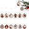 Weihnachtsanhänger mit Jute Schnur Rost im 12er Set