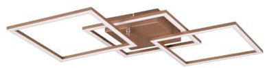 Reality Leuchten LED Deckenleuchte Trail R64493165, Metall Coffee, inkl. 31 Watt LED