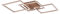 Reality Leuchten LED Deckenleuchte Trail R64493165, Metall Coffee, inkl. 31 Watt LED