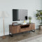 PADMA HOUSE TV-Schrank, Fernsehtisch, TV-Regal 140 cm, Lowboard für Fernseher bis zu 65 Zoll (Dark Walnut with Drawer)