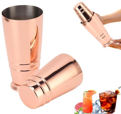 Coctelera Boston de acero inoxidable, Coctelera Boston 700ml 500ml, para principiantes profesionales de barman, De Coctelera Boston Baron Shaker (Copper Plating)